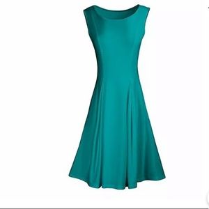 Lily Turquoise Sleeveless A-Line Dress Size L